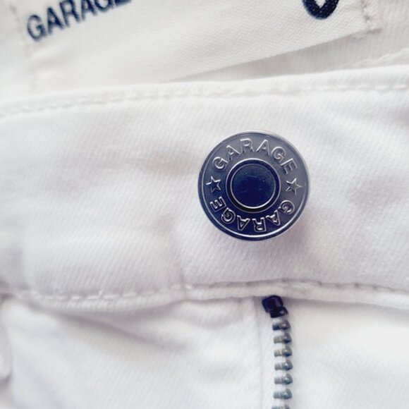 GARAGE White Retro High Rise Skinny Fringe Jeans - Picture 8 of 16